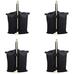 Savino Filippo - 4 pezzi sacchi sacco riempibile antivento base basamento supporto sostegno universale riempibile in textilene nero antistrappo con precio