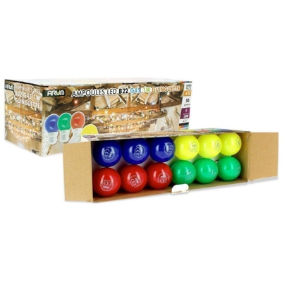 Lotto di 12 lampadine Ghirlanda esterna B22 Ghirlanda variegata - ARUM LIGHTING