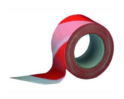 EAC - Nastro Segnaletico Adesivo Bianco-Rosso 132Mt H.Mm. 75