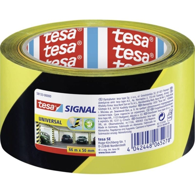 tesa 58133-00000-00 Nastro adesivo per segnalazioni Giallo, Nero (L x L) 66 m x 50 mm 66 m