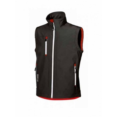 U Power - GILET IN TESSUTO SOFT SHELL CLIMB BLACK CARBON | XL