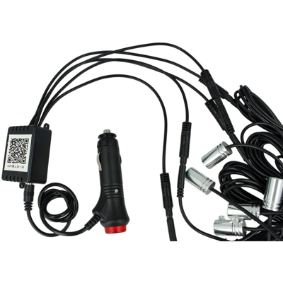 Kit Stringa EL Striscia Neon Led RGB Bluetooth APP Per Android Sensore Musica Con 5 Led Potente - CARALL
