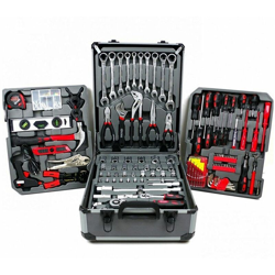 Cassetta attrezzi da lavoro valigia trolley portautensili fai da te 187pz - BS precio