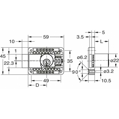 Mobili Bullone Blocca 2828 Brass - NO NAME