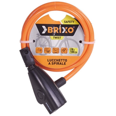 Lucchetti lucchetto brixo a spirale per cicli twist cm8x100