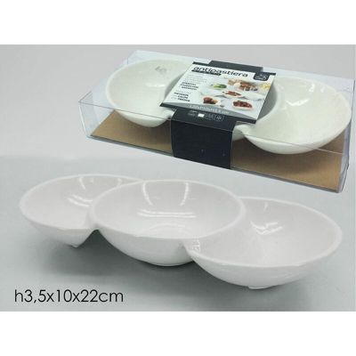 Gen.trade - ANTIPASTIERA 3 POSTI CM.22X10X3,5h - BIGHOUSE IT