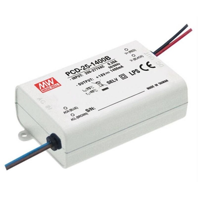 Mean Well PCD-25-350B Driver per LED Corrente costante 25 W 0.35 A 40 - 58 V/DC dimmerabile, Circuito PFC, Protezione s