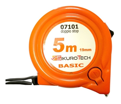 Sikurotech - FLESSOMETRO 5 METRI CASSA ABS 5 X 19