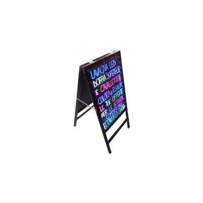 Lavagna Luminosa a Led con Superficie Scrivibile e una Magnetica - marrone finto legno - ECOWORLD SHOP