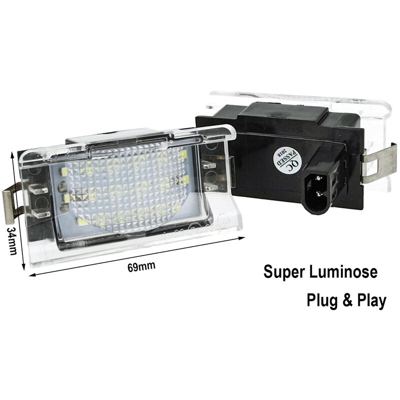 Kit Luci Targa Led BMW Serie 5 E34 Touring 1991-1996 Canbus No Errore Bianco 6000K 12V 5W - CARALL