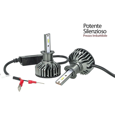 Kit Full Led Cob H3 26W Reale 12V Con Ventola Raffrenddamento Silenziosa Attacco Regolabile 2200 Lumen - CARALL