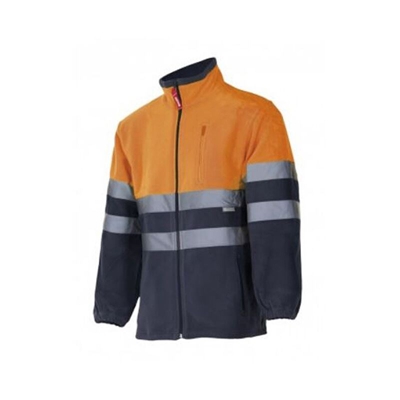 Maglione pile Velilla alta visibilita' arancio giacca multitasche riflettente S