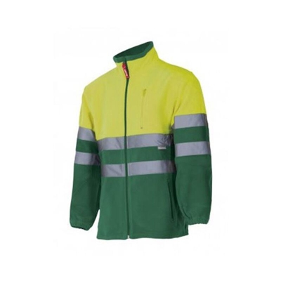 Maglione pile Velilla alta visibilita' giallo giacca multitasche riflettente S