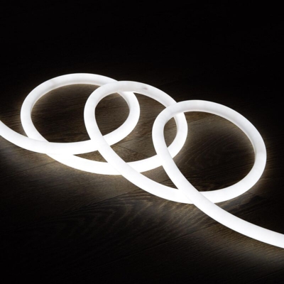 Striscia Neon LED Regolabile 220V AC 120 LED/m Circolare 360 Bianco Freddo IP67 su Misura 5m - LEDKIA