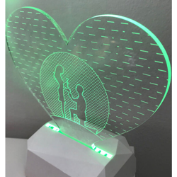 3DE001 3D Acrilico Forma Cuore Senza Figure (3DE001) - Ledlux características