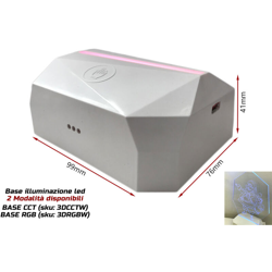 3DRGBW Base Luce Led RGB Carcassa Bianca Ricaricabile (3DRGBW) - Ledlux precio