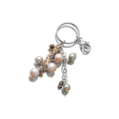 Portachiavi Pearl - Gioiello - da Donna - Argento in Acciaio, Perle, 3 x 13,5 cm - OTTAVIANI BY HOMEMANIA