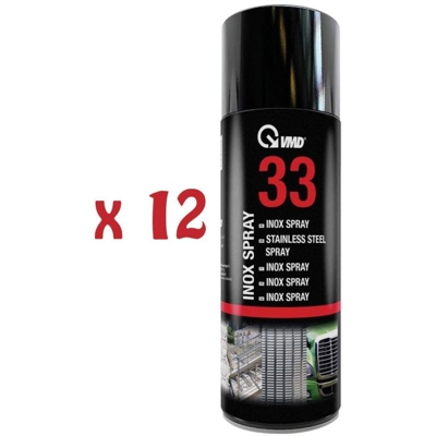 12 Bombolette Spray Rivestimento Protettivo In Acciaio Inox 400 Ml Vmd 33