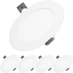 5 x Faretto da Incasso Pannello LED 6W Sostituisce 35W Alogeno - Ultra Sottile - Rotondo ? 12 cm Bianco Neutro 4000K - IP44 - Luce Soffitto Corridoio en oferta