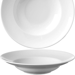 Piatto Pasta Bowl Tondo Porcell. Bianco Cm.27 - BIGHOUSE IT en oferta