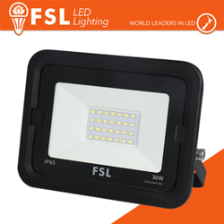 faro proiettore esterno a led 110° 220-240 volt 30 watt A+ CE IP65 bianco naturale nero no lif flfsf80930w40k - FSL características