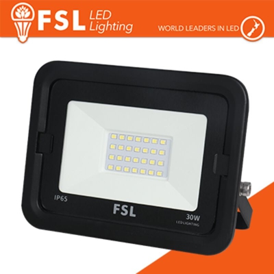 faro proiettore esterno a led 110° 220-240 volt 30 watt A+ CE IP65 bianco freddo nero no lif flfsf80930w65k - FSL