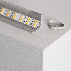 Ledkia - Profilo in Alluminio per Angoli Rotondo 1m Striscia LED Trasparente Rotonda en oferta