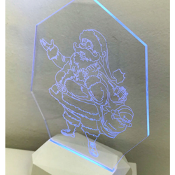 3DC910 3D Acrilico Forma Poligonale Figura Babbo Natale (3DC910) - Ledlux precio