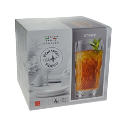 Set 4 Bicchieri Intagliati Lounge Bormioli - FALSE características