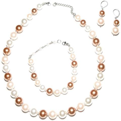 Set Di Gioielli Ganelli Con Perle Di Maiorca - Collana, Bracciale, Orecchini (d'oro) precio