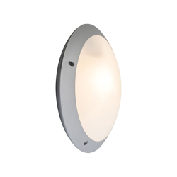 Applique lucia - Moderno - Plastico - Bianco/Grigio - Tondo Max. 1 x Watt - Qazqa precio