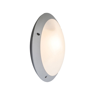 Applique lucia - Moderno - Plastico - Bianco/Grigio - Tondo Max. 1 x Watt - Qazqa