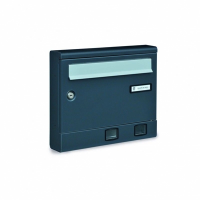 Cassetta postale per rivista S2001ER ferro zincato rivestito PVC grigio scuro - SILMEC