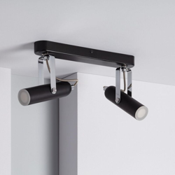 Ledkia - Lampadario LED Orientabile Big Bari 2 faretti 8W Nero Bianco Naturale 4000K características