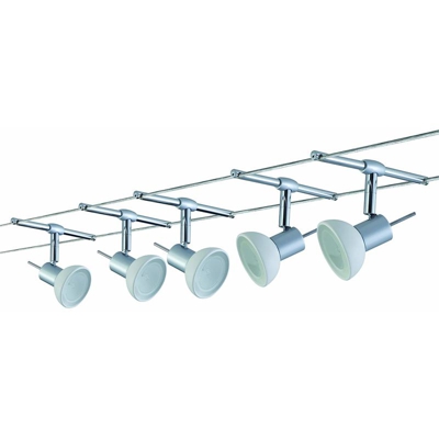 Paulmann 975.32 Sistema in cromo opaco 5x 20 W [Classe di efficienza energetica C] - OSRAM