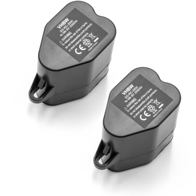 2x Batteria Ni-MH 2000mAh (6V) per Robot Aspirapolvere Siemens VSR 8000 Sensor Cruiser sostituisce 2.891-029.0. - Vhbw
