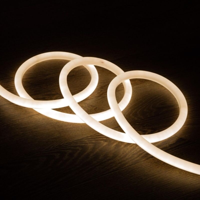 Striscia Neon LED Regolabile 220V AC 120 LED/m Circolare 360 Bianco Naturale IP67 su Misura 4m - LEDKIA