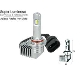 Kit Full Led All In One Canbus HB3 9005 HB4 9006 30W 12V 24V Per Auto Moto Scooter Camion Bianco 4000 Lumen Con Ventola Silenziosa Singolo Pezzo precio