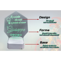 LEDLUX 3DC001 3D Acrilico Forma Poligonale Senza Figure (3DC001) en oferta