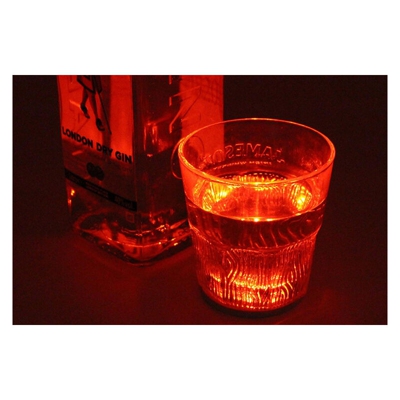 AA0010R 2 PZ Luce Led Sotto Bottiglia Vino Sottobicchiere Colore Rosso Red Ideale Regalo Natalizio Bottle Stickers - Ledlux