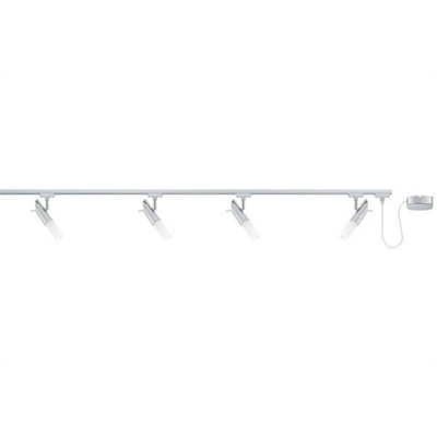 URail, Energy-saving bulb set, 4x9W, Pherus 230V, E14, Chrome - PAULMANN