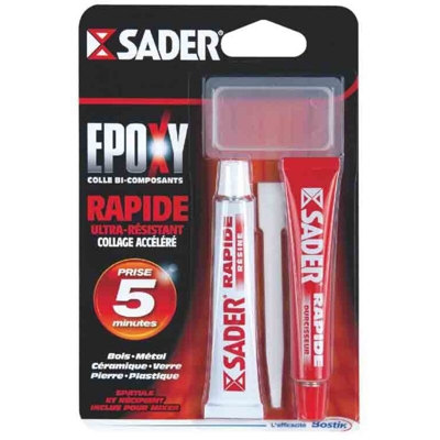 Adesivo epossidico bicomponente rapido SADER in siringa - 25ml