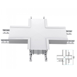 LEDLUX FP0393 Connettore Giunto Forma X Standard 16W Bianco 4000K Per Lampada Led Lineare Da Incasso FP0381 SKU-393 - V-TAC en oferta