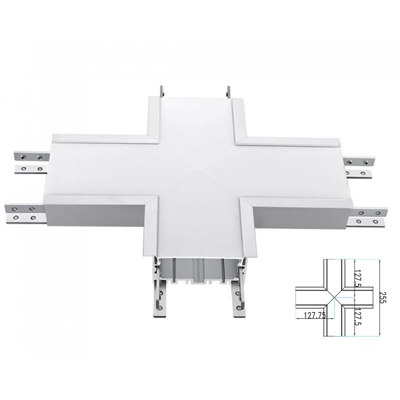 LEDLUX FP0393 Connettore Giunto Forma X Standard 16W Bianco 4000K Per Lampada Led Lineare Da Incasso FP0381 SKU-393 - V-TAC