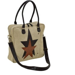 Borsa a tracolla donna 40 x 40 x 10 cm Borsa in tela di lino Beige - CORIUM características