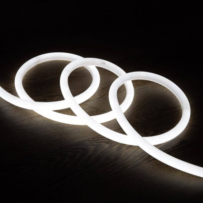 Striscia Neon LED Regolabile 220V AC 120 LED/m Circolare 360 Bianco Freddo IP67 su Misura 7m - LEDKIA