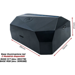 3DCCTB Base Luce Led CCT Carcassa Nera Ricaricabile (3DCCTB) - Ledlux características