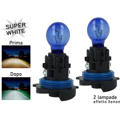 Carall - LEDLUX LX1581 Lampada HP24W 12V 24W Super White Luci Diurne Peugeot 3008 5008 Citroen C5 Bianco 4200K No Errore Base Attacco Incluso