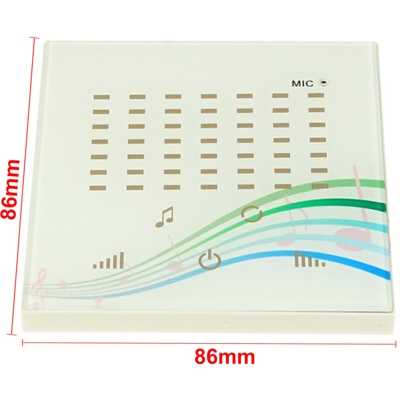CL3414 Centralina Audio Musica Touch Panel Music Controller Da Incasso A Muro 86X86mm 4 Canali 3AX4 - Ledlux