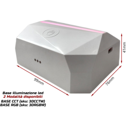 3DCCTW Base Luce Led CCT Carcassa Bianca Ricaricabile (3DCCTW) - Ledlux en oferta